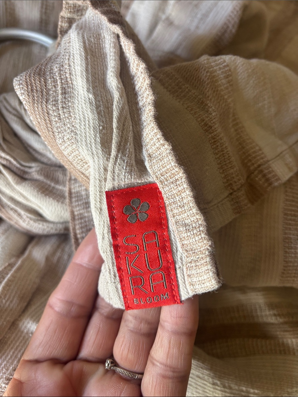 ❤️… Sakura Bloom Soft Neutral Stripe Sling